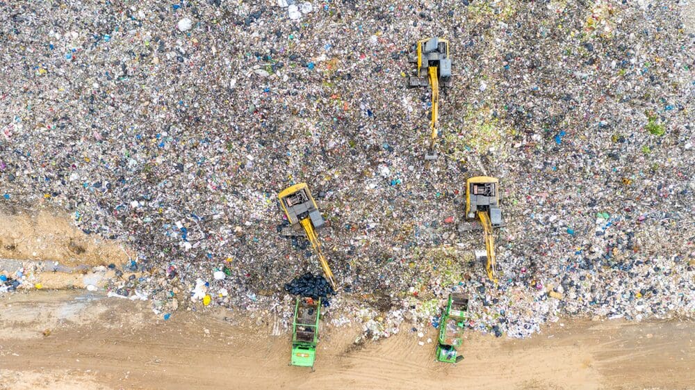 aerial view of landfill