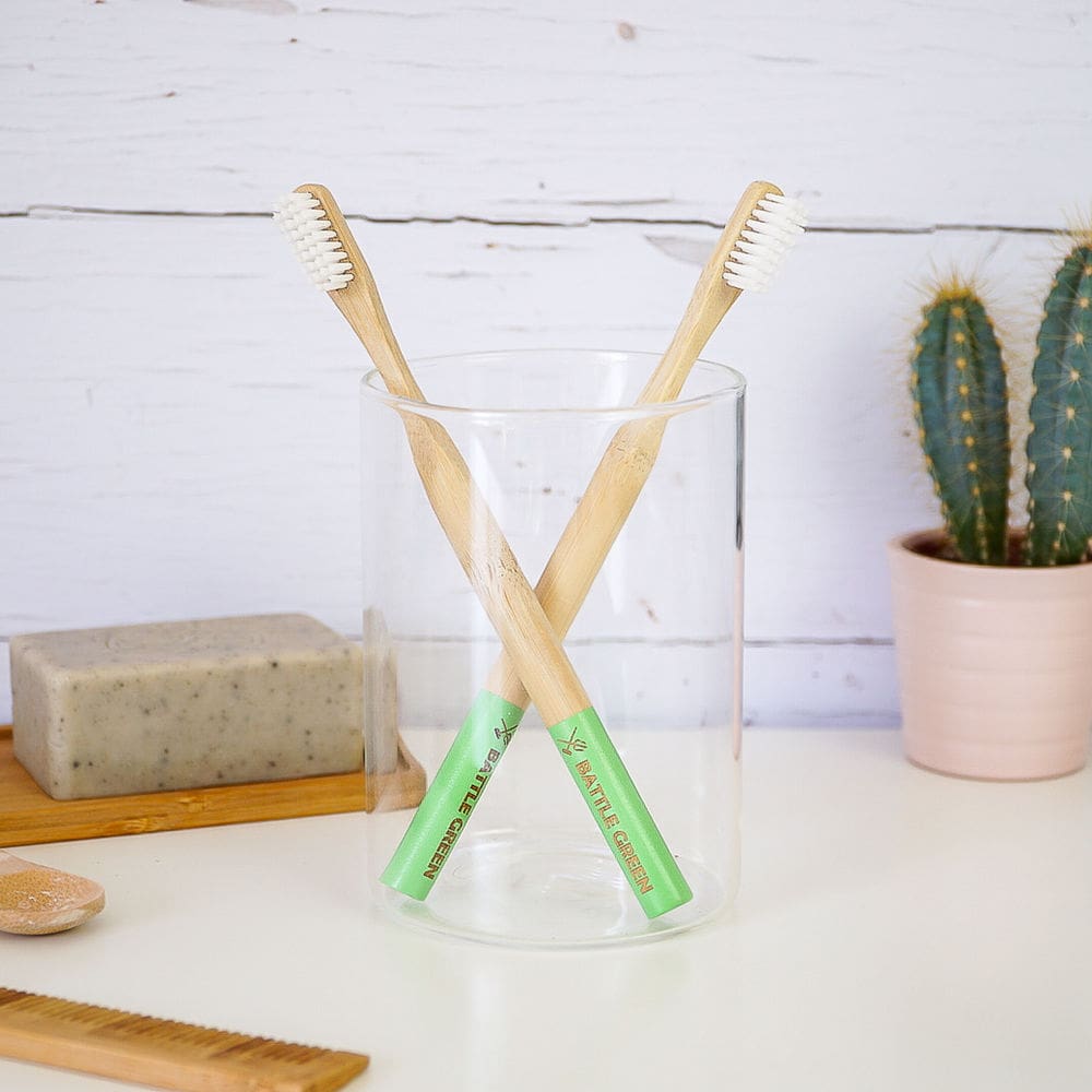 bamboo toothbrush with castor oil bristles