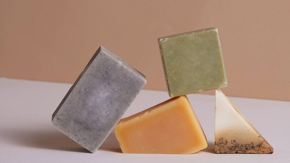 bars of handmade natural soap