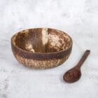 natural hand carved coconut smoothie bowl