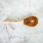 Wooden dish brush with coconut bristles