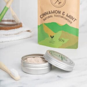 Natural Tooth Powder In Travel Tin