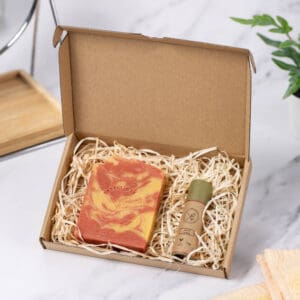 Natural Lip Balm and Soap Slice Gift Set