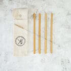 bamboo straw set in pouch