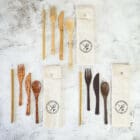 REUSABLE WOODEN CUTLERY SETS