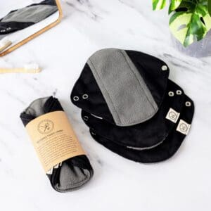 charcoal reusable period pads